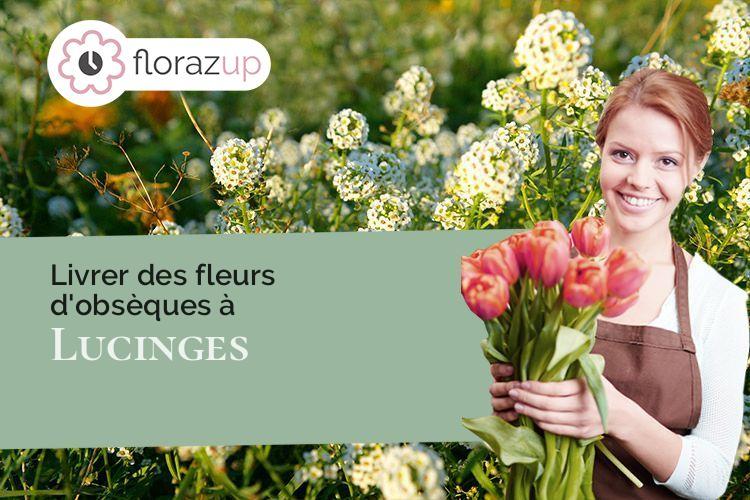 coeur de fleurs pour un décès à Lucinges (Haute-Savoie/74380)