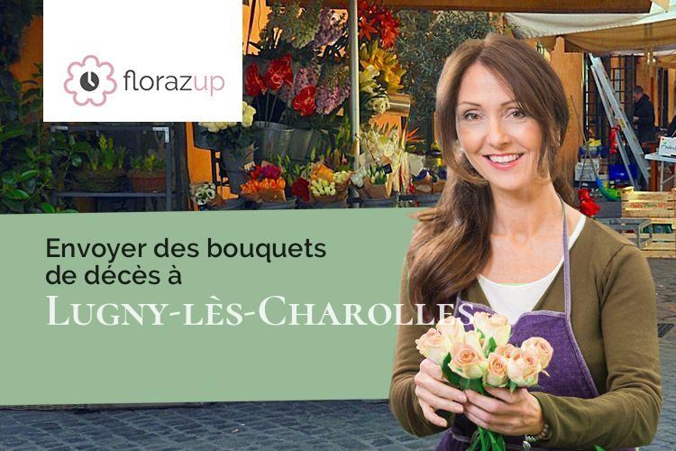 compositions de fleurs pour un décès à Lugny-lès-Charolles (Saône-et-Loire/71120)