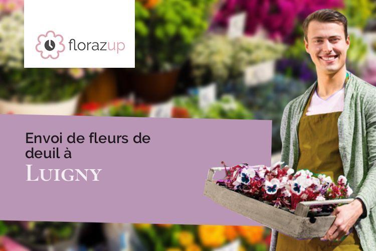gerbes de fleurs pour un deuil à Luigny (Eure-et-Loir/28420)
