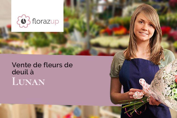 compositions de fleurs pour un enterrement à Lunan (Lot/46100)