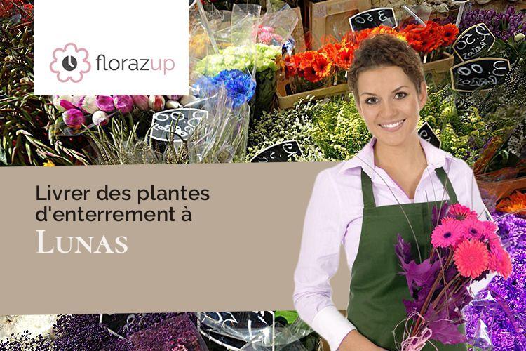 bouquets de fleurs pour des funérailles à Lunas (Hérault/34650)