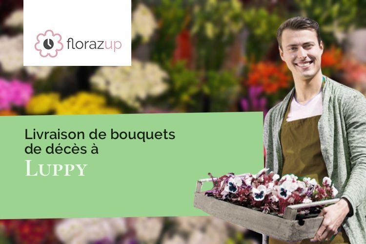 coeurs de fleurs pour des funérailles à Luppy (Moselle/57580)