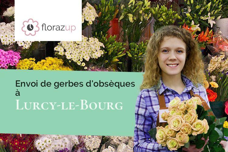 gerbes de fleurs pour des funérailles à Lurcy-le-Bourg (Nièvre/58700)