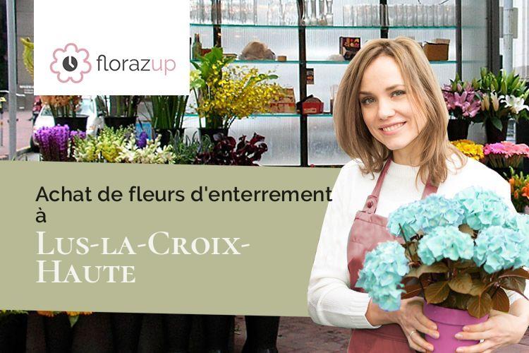 compositions de fleurs pour un enterrement à Lus-la-Croix-Haute (Drôme/26620)