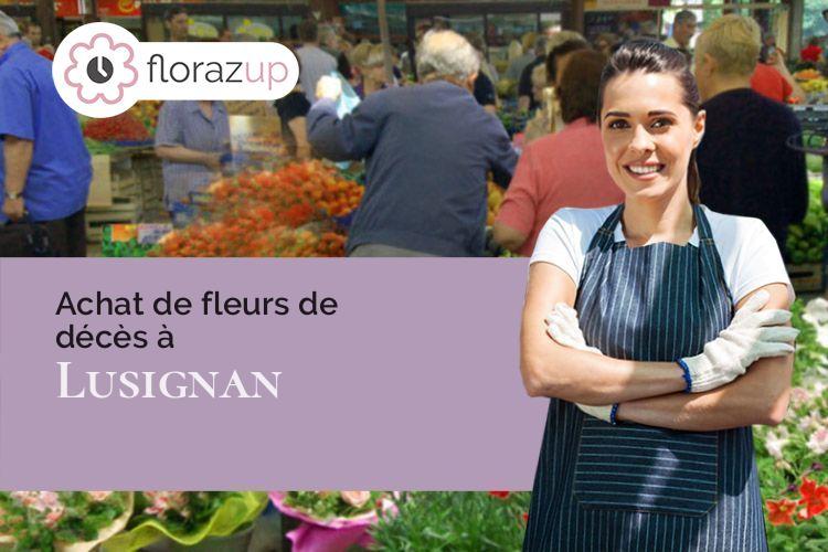 coeur de fleurs pour un décès à Lusignan (Vienne/86600)