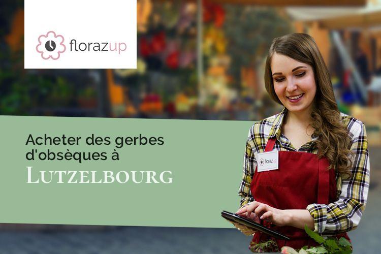 gerbes de fleurs pour des funérailles à Lutzelbourg (Moselle/57820)