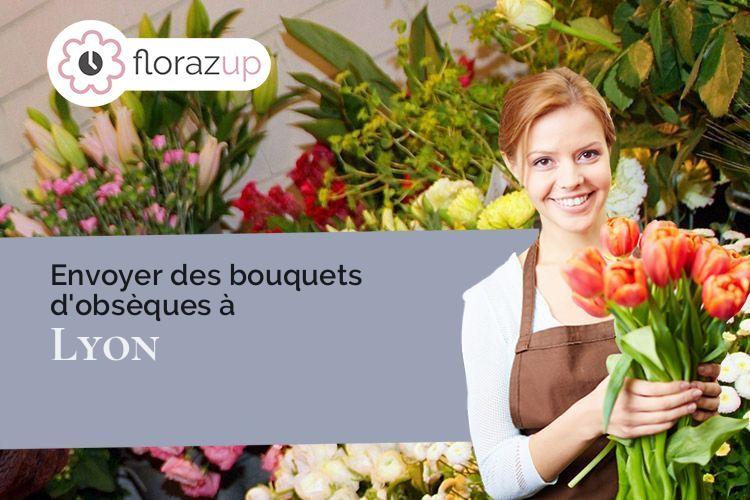 coeur de fleurs pour un décès à Lyon (Rhône/69001)