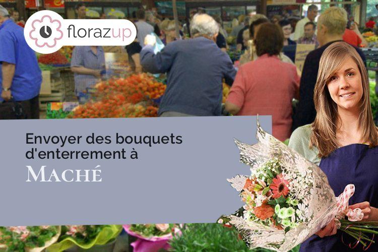 fleurs deuil pour des funérailles à Maché (Vendée/85190)