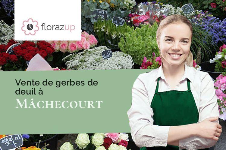 créations de fleurs pour des obsèques à Mâchecourt (Aisne/02350)