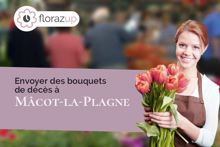 fleurs deuil pour un deuil à Mâcot-la-Plagne (Savoie/73210)