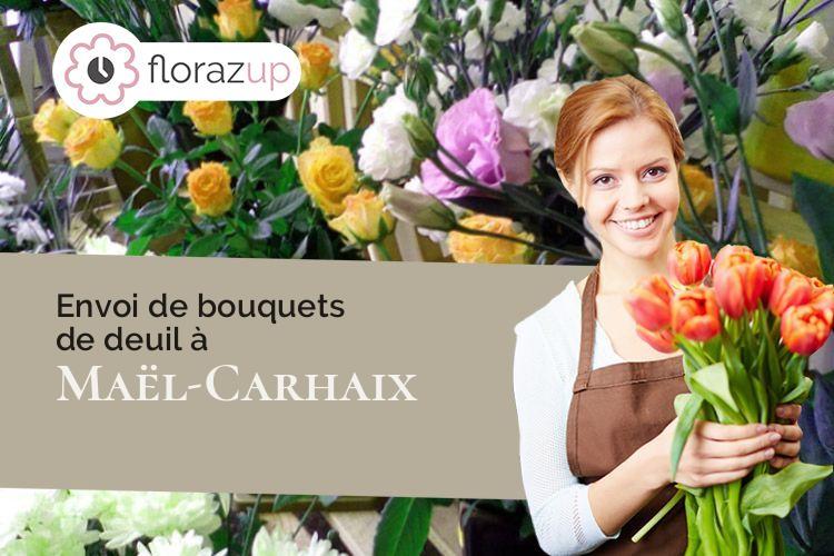 compositions florales pour un deuil à Maël-Carhaix (Côtes-d'Armor/22340)