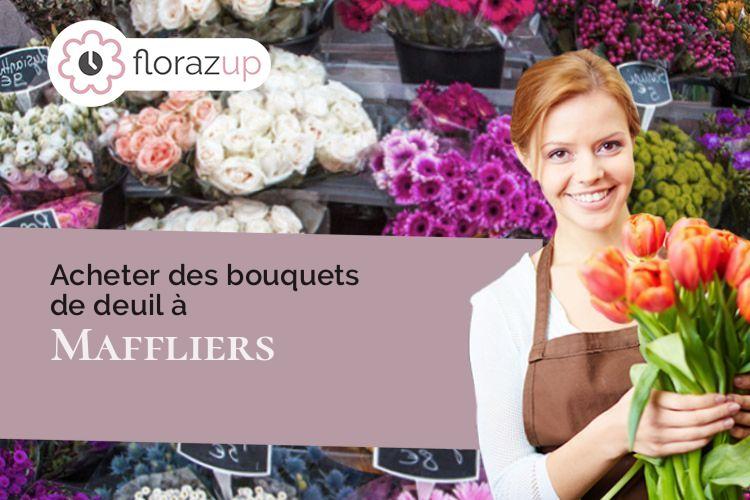 croix de fleurs pour un enterrement à Maffliers (Val-d'Oise/95560)