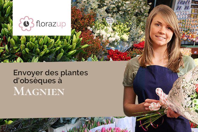 croix de fleurs pour des funérailles à Magnien (Côte-d'Or/21230)