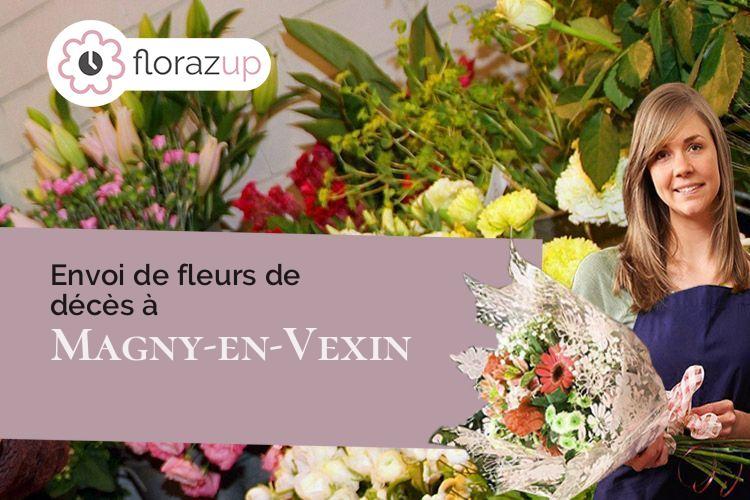 coupes de fleurs pour des funérailles à Magny-en-Vexin (Val-d'Oise/95420)