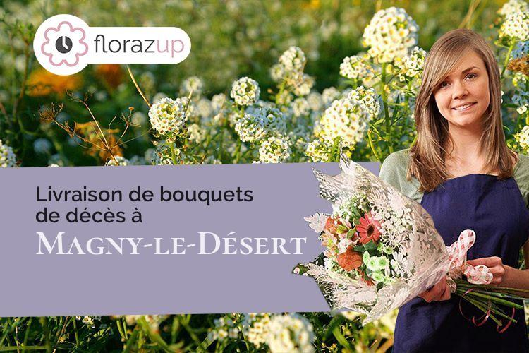 couronnes florales pour des funérailles à Magny-le-Désert (Orne/61600)