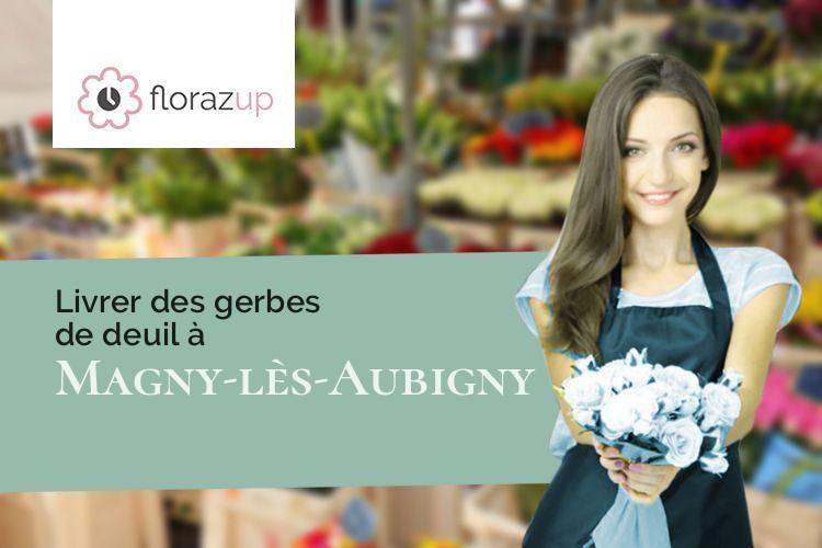 créations florales pour un enterrement à Magny-lès-Aubigny (Côte-d'Or/21170)