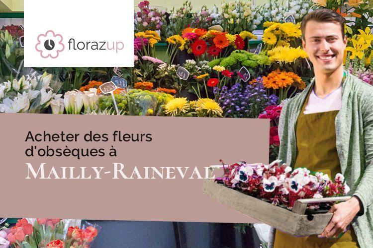 fleurs deuil pour des funérailles à Mailly-Raineval (Somme/80110)