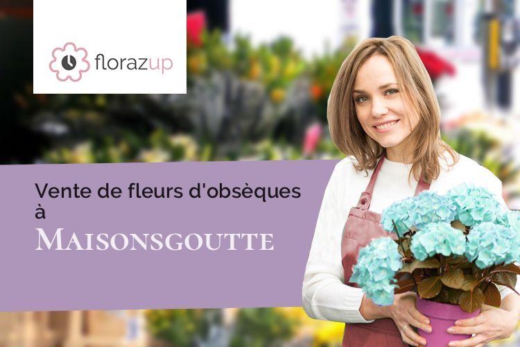 couronnes florales pour des funérailles à Maisonsgoutte (Bas-Rhin/67220)