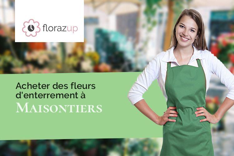 couronnes de fleurs pour des funérailles à Maisontiers (Deux-Sèvres/79600)