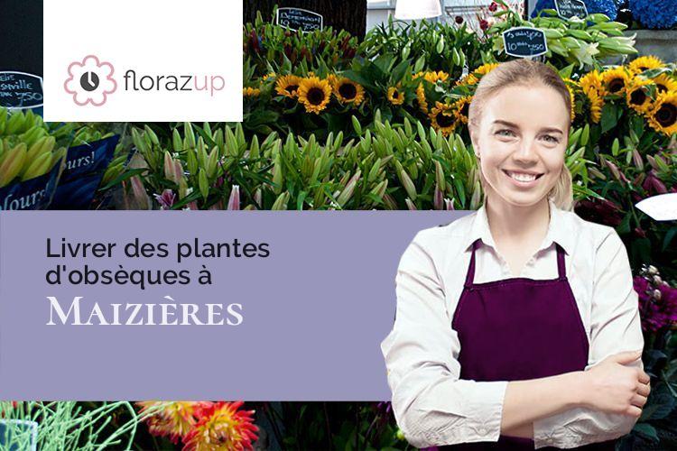 couronnes de fleurs pour un deuil à Maizières (Pas-de-Calais/62127)