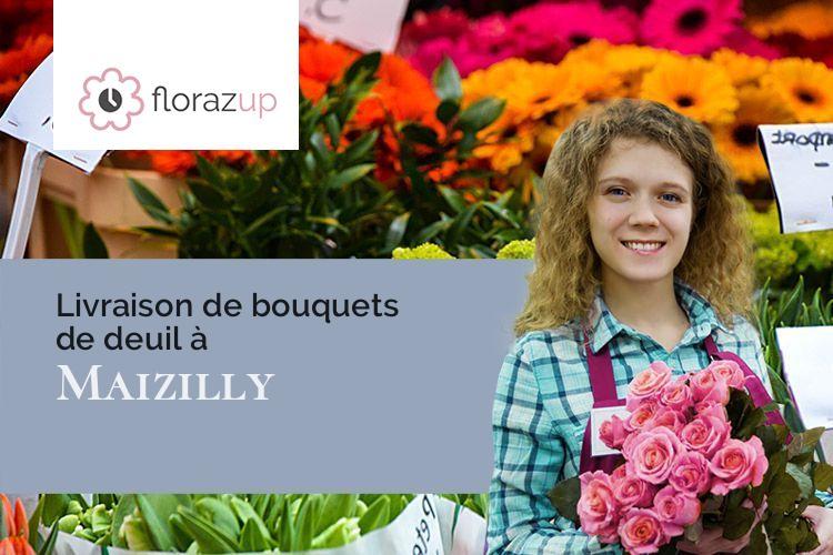 coeurs de fleurs pour un décès à Maizilly (Loire/42750)