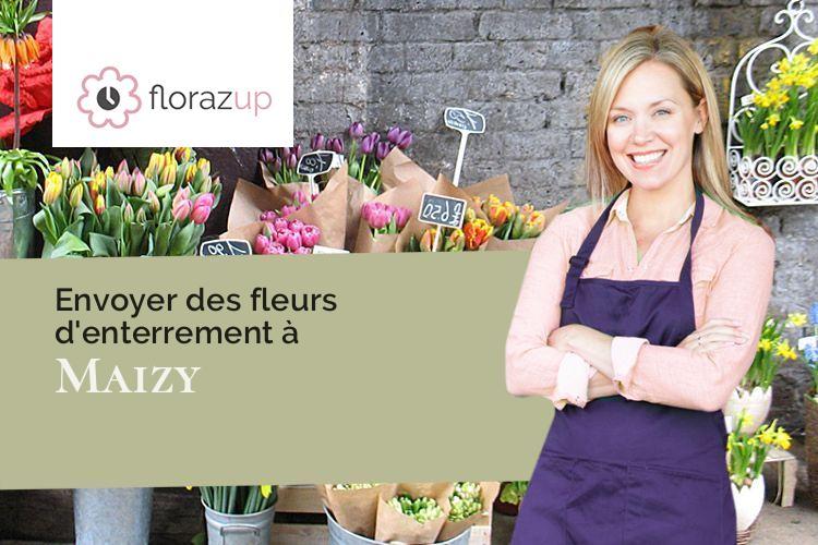 couronnes de fleurs pour un décès à Maizy (Aisne/02160)