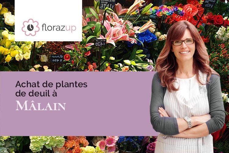 couronnes florales pour une crémation à Mâlain (Côte-d'Or/21410)
