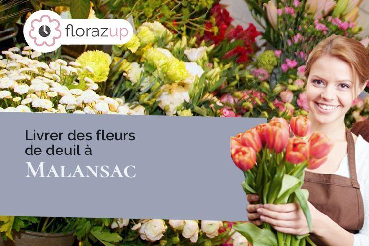 compositions florales pour des obsèques à Malansac (Morbihan/56220)