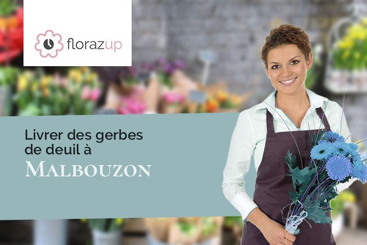 couronnes de fleurs pour une crémation à Malbouzon (Lozère/48270)