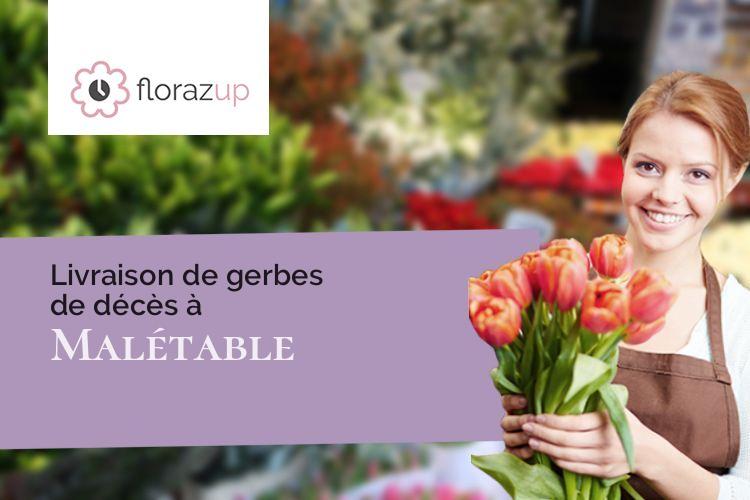 gerbes de fleurs pour des obsèques à Malétable (Orne/61290)