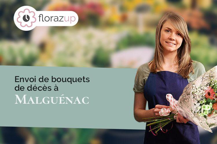 bouquets de fleurs pour une crémation à Malguénac (Morbihan/56300)