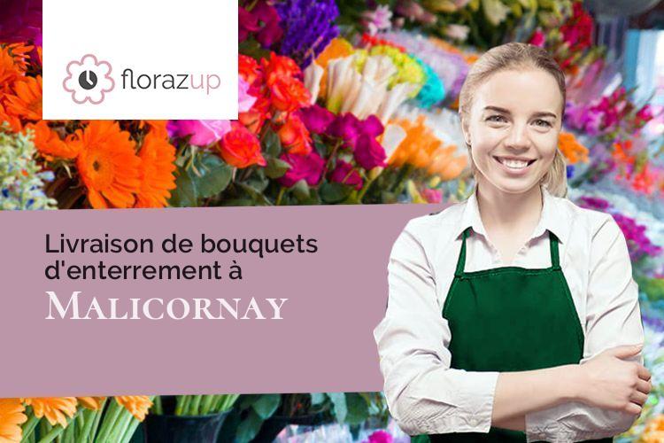 fleurs deuil pour un décès à Malicornay (Indre/36340)