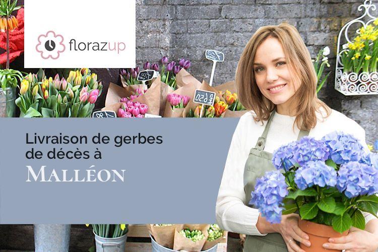 gerbes de fleurs pour des obsèques à Malléon (Ariège/09120)