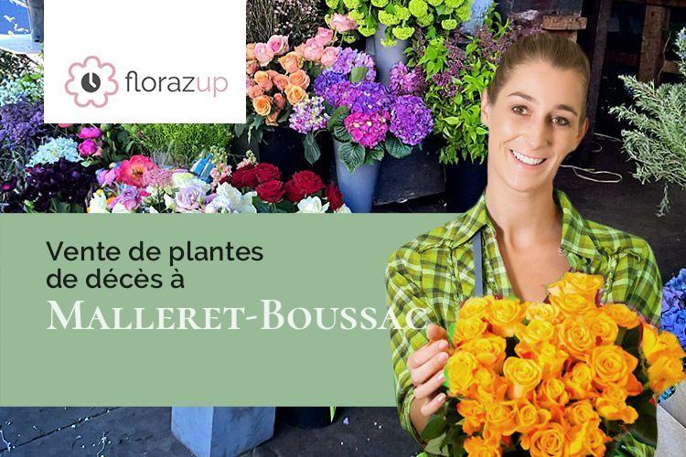 compositions florales pour un décès à Malleret-Boussac (Creuse/23600)