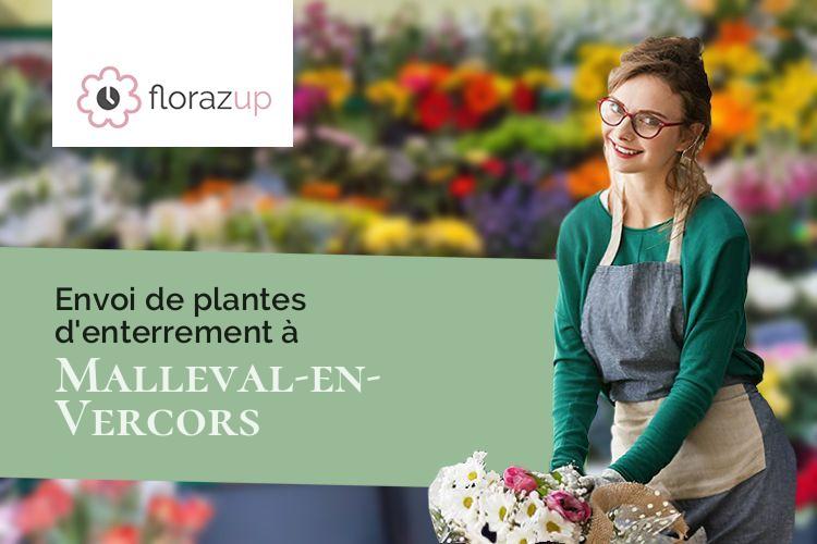 gerbes de fleurs pour un enterrement à Malleval-en-Vercors (Isère/38470)