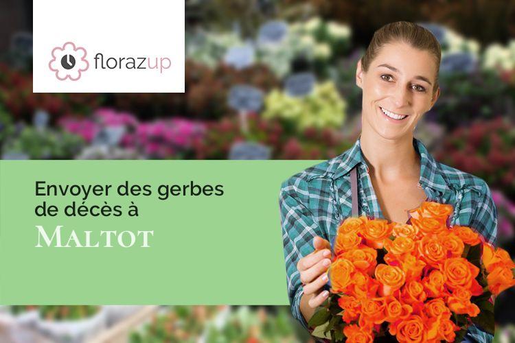 créations de fleurs pour un enterrement à Maltot (Calvados/14930)