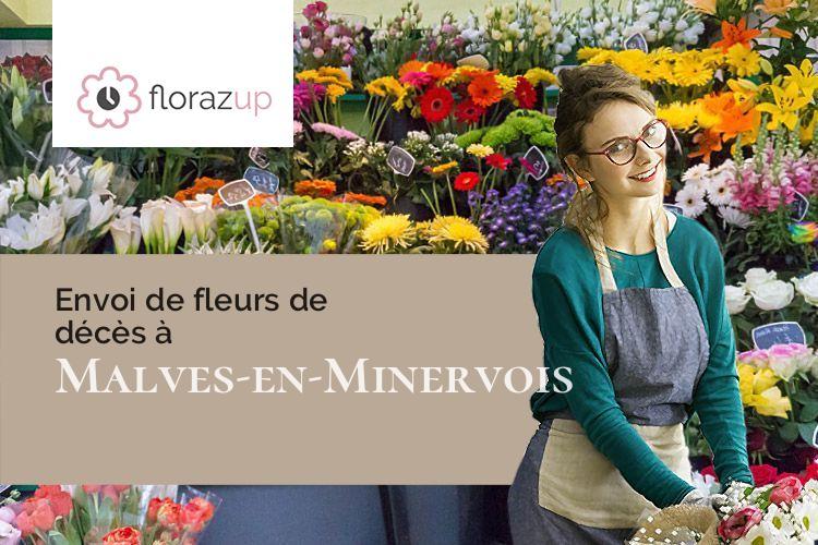 croix de fleurs pour des funérailles à Malves-en-Minervois (Aude/11600)