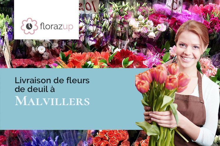 couronnes de fleurs pour des obsèques à Malvillers (Haute-Saône/70120)