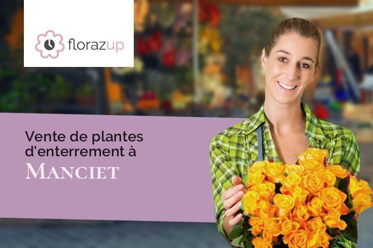 gerbes de fleurs pour un enterrement à Manciet (Gers/32370)