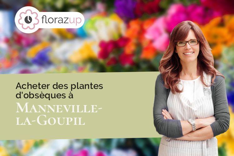 couronnes de fleurs pour un décès à Manneville-la-Goupil (Seine-Maritime/76110)