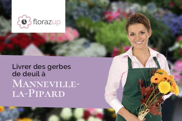coupes de fleurs pour des funérailles à Manneville-la-Pipard (Calvados/14130)