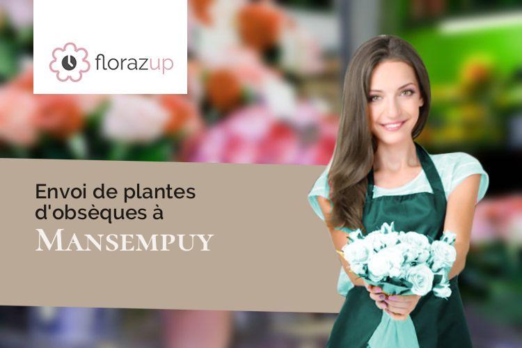 gerbes de fleurs pour un enterrement à Mansempuy (Gers/32120)