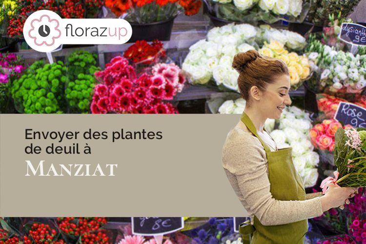 fleurs deuil pour des obsèques à Manziat (Ain/01570)