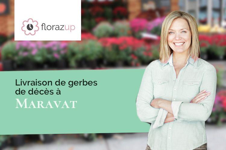coeurs de fleurs pour des funérailles à Maravat (Gers/32120)