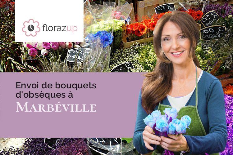 fleurs deuil pour un enterrement à Marbéville (Haute-Marne/52320)