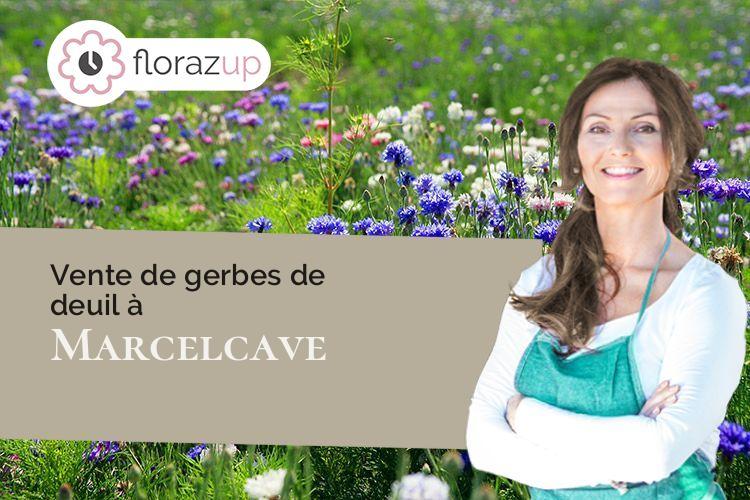 couronnes florales pour un enterrement à Marcelcave (Somme/80720)