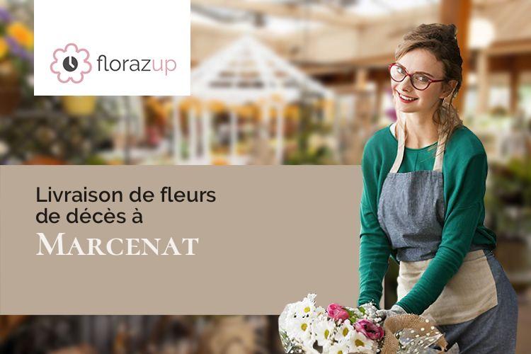 coeurs de fleurs pour un enterrement à Marcenat (Allier/03260)