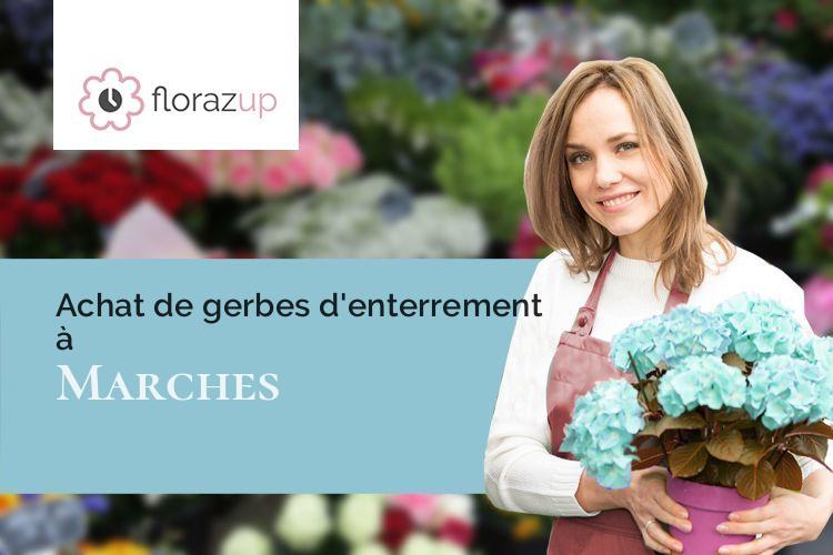 coeurs de fleurs pour un décès à Marches (Drôme/26300)