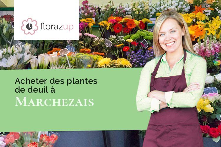 couronnes de fleurs pour un enterrement à Marchezais (Eure-et-Loir/28410)