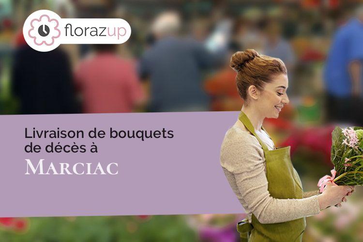 compositions de fleurs pour des funérailles à Marciac (Gers/32230)
